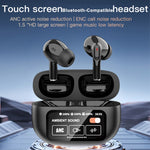 A9 Plus ANC ENC Noise Cancelling Bluetooth-Compatible Earphones Waterproof Wireless Headset