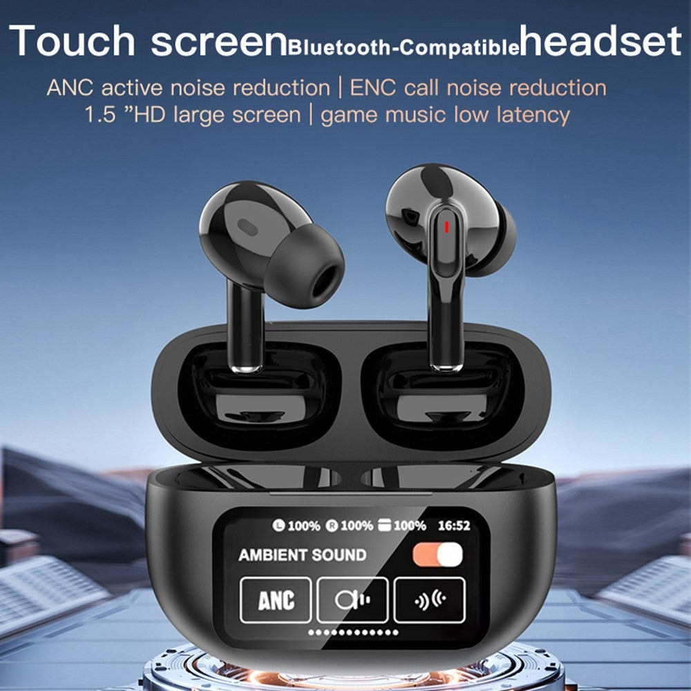 A9 Plus ANC ENC Noise Cancelling Bluetooth-Compatible Earphones Waterproof Wireless Headset
