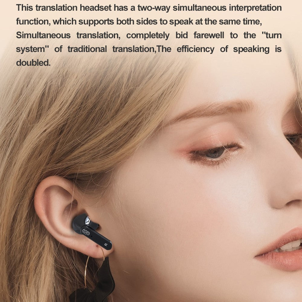 Y113 Smart Voice Translation Earbuds Multi Language Real Time Interpreter In Ear Bluetooth-Compatible Earphones