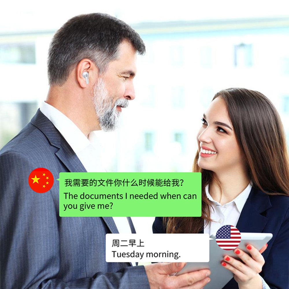 Y113 Smart Voice Translation Earbuds Multi Language Real Time Interpreter In Ear Bluetooth-Compatible Earphones