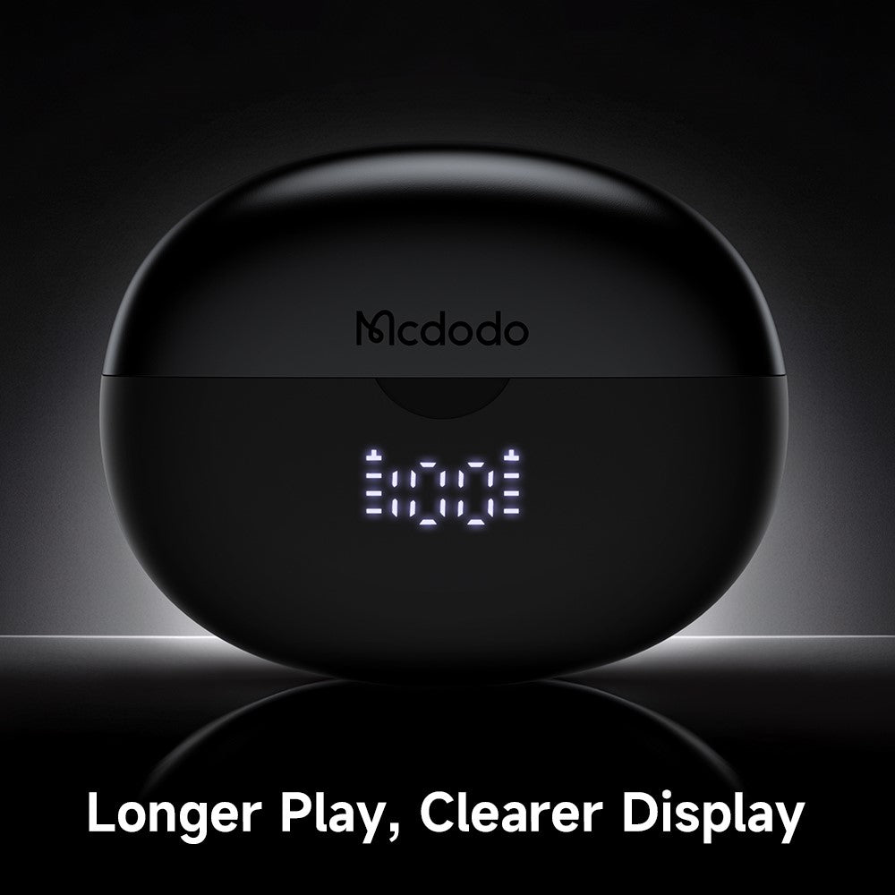 MCDODO HP-816 Clip-On C-formede In-Ear Hovedtelefoner Bluetooth-kompatible Åbne Høretelefoner med LED Batteridisplay