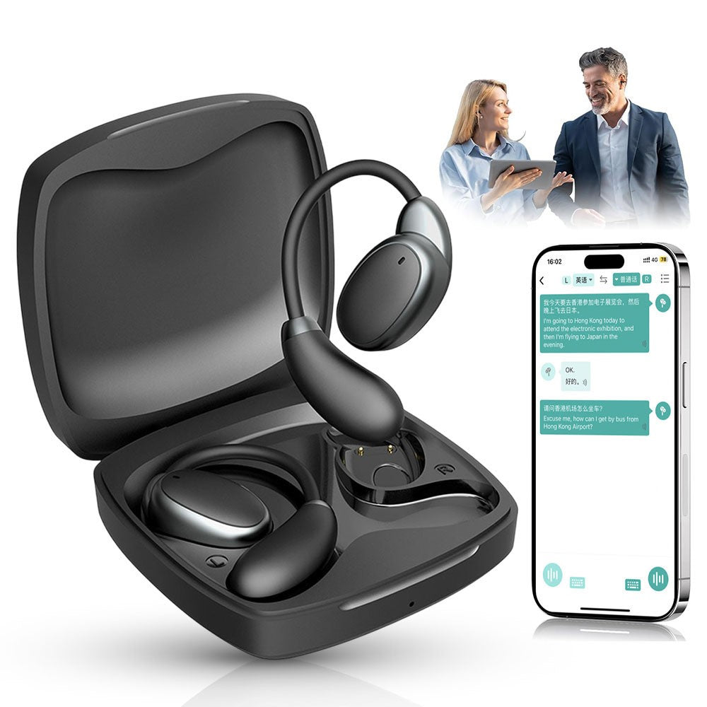 V13 AI Translation Headset Multi Languages Real Time Interpretation Bluetooth-Compatible Earphones
