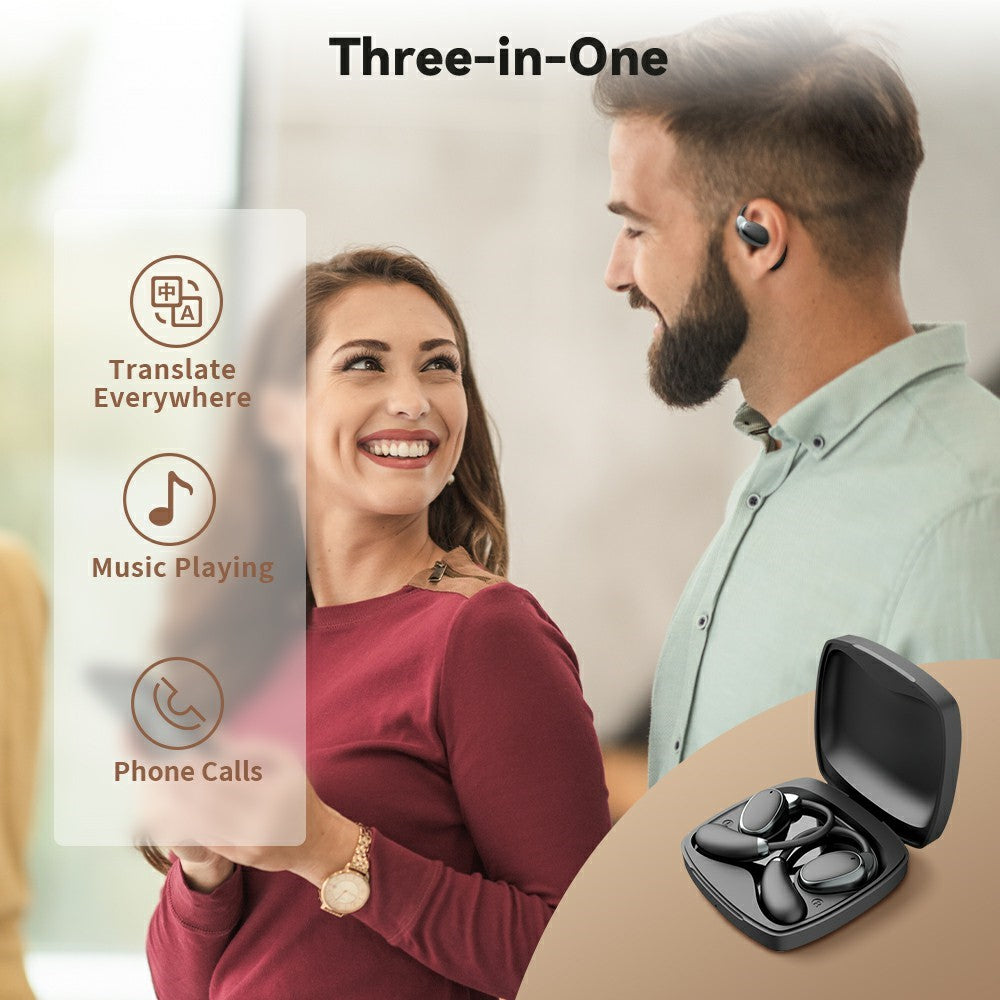 V13 AI Translation Headset Multi Languages Real Time Interpretation Bluetooth-Compatible Earphones