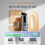 K92 Clip-On Earphone Business Bluetooth-Compatible LED Display Wireless Headset Single Microphone 50H Playtime