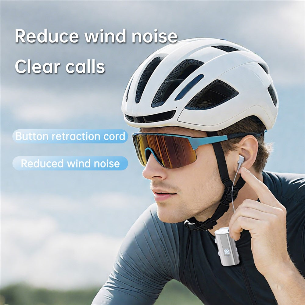 K92 Clip-On Earphone Business Bluetooth-Compatible LED Display Wireless Headset Single Microphone 50H Playtime