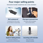 K92 Clip-On Earphone Business Bluetooth-Compatible LED Display Wireless Headset Single Microphone 50H Playtime