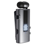 K92 Clip-On Earphone Business Bluetooth-Compatible LED Display Wireless Headset Single Microphone 50H Playtime