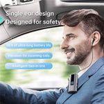 K92 Clip-On Earphone Business Bluetooth-Compatible LED Display Wireless Headset Single Microphone 50H Playtime