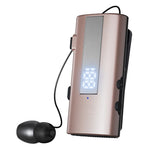 K92 Clip-On Earphone Business Bluetooth-Compatible LED Display Wireless Headset Single Microphone 50H Playtime