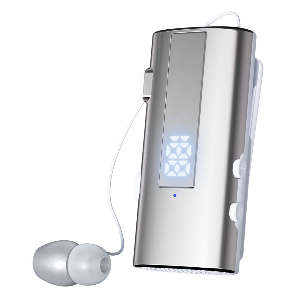 K92 Clip-On Earphone Business Bluetooth-Compatible LED Display Wireless Headset Single Microphone 50H Playtime