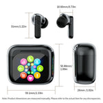LX50 Bluetooth-Compatible Earphones In Ear ANC Noise Cancelling Headset with Touch Control Color Screen Charging Case