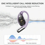 Q39 Pro Bluetooth-Compatible Earphones Support TF Card OWS Earhook Headsets with Color Screen Charging Case