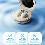 MY001 Sleep TWS Bluetooth-Compatible Earbuds In-Ear Music Earphones with Digital Display Charging Case