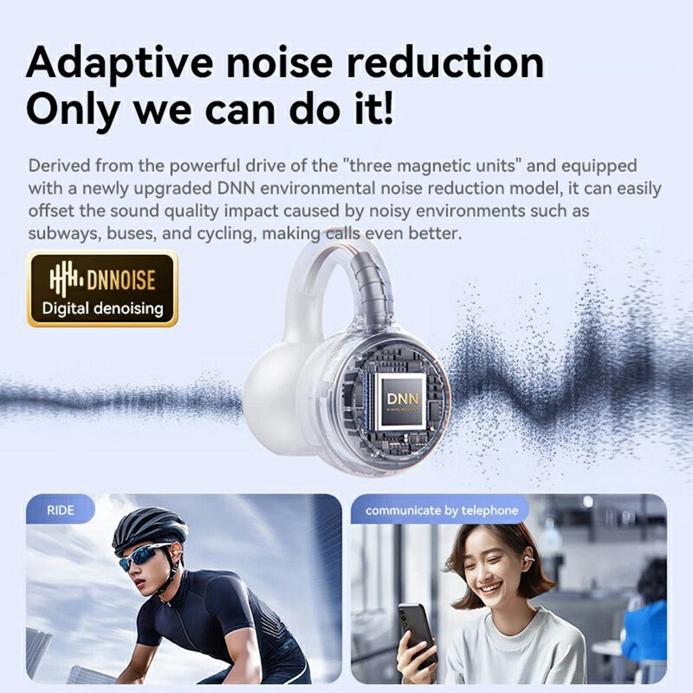 DL3 Øreklemme Trådløse Bluetooth-kompatible Høretelefoner HiFi-lyd Støjreducerende Øretelefoner