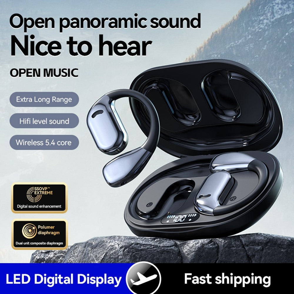 Open Ear Wireless Sport Headphones Noise Reduction Ear Hook Bluetooth-compatible Earphones