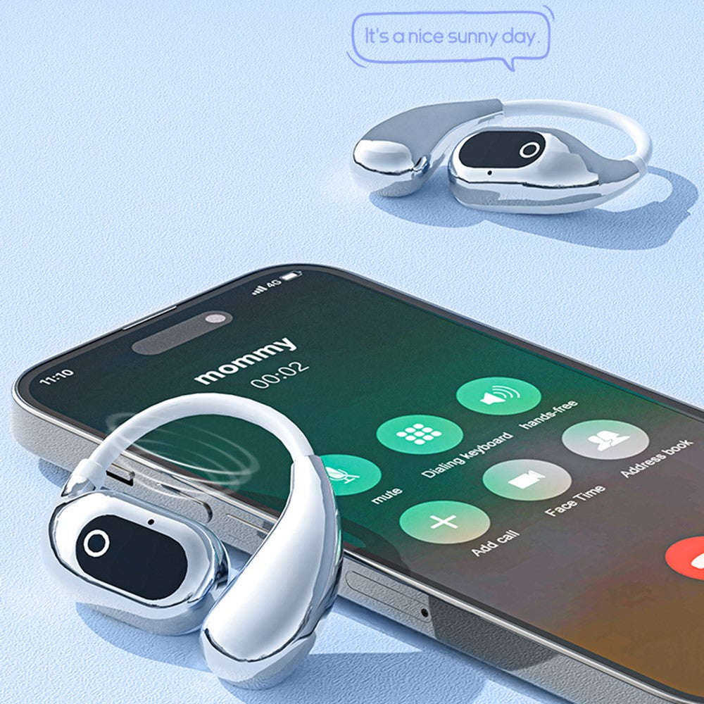 BT 5.4 Mini Sport Earbuds Smart Digital Display Wireless Earhooks Headphones for Running / Workout