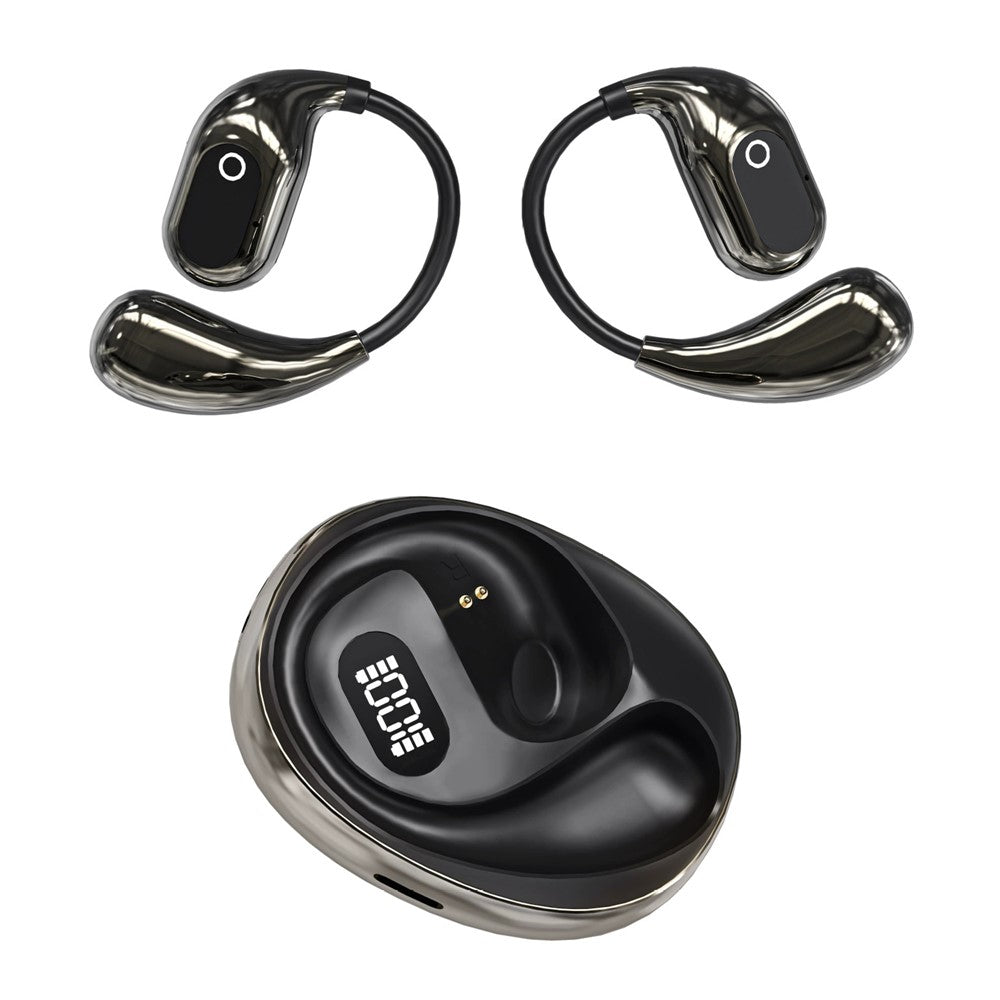 BT 5.4 Mini Sport Earbuds Smart Digital Display Wireless Earhooks Headphones for Running / Workout