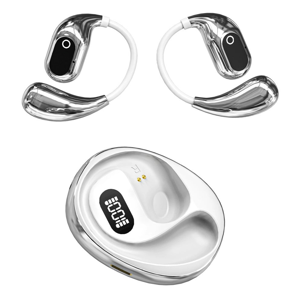 BT 5.4 Mini Sport Earbuds Smart Digital Display Wireless Earhooks Headphones for Running / Workout