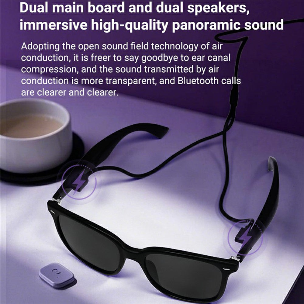 GY500 Touch Control AI Translation Smart Glasses Anti UV Sunglasses Bluetooth-compatible Headset Eyeglasses