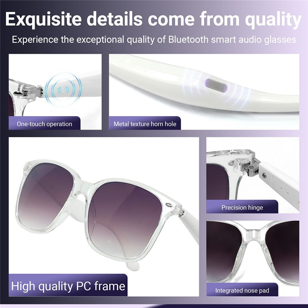 GY500 Touch Control AI Translation Smart Glasses Anti UV Sunglasses Bluetooth-compatible Headset Eyeglasses