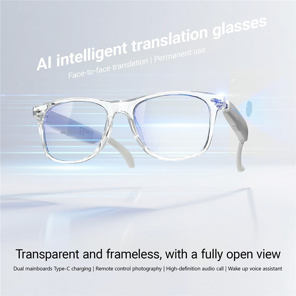 F16 AI Translation Bluetooth-compatible Earphone Glasses Touch Control Wireless Headset Smart Eyewear