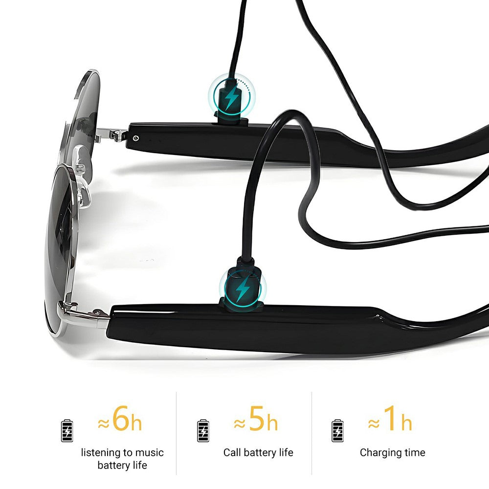 F18 AI-oversættelse Bluetooth-kompatible høretelefonglas Trådløst headset UV-beskyttelse Smarte solbriller