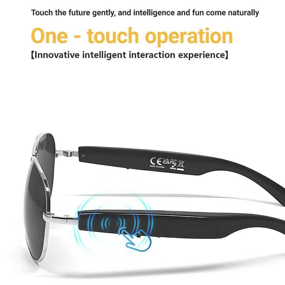 F18 AI-oversættelse Bluetooth-kompatible høretelefonglas Trådløst headset UV-beskyttelse Smarte solbriller