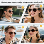 F18 AI-oversættelse Bluetooth-kompatible høretelefonglas Trådløst headset UV-beskyttelse Smarte solbriller