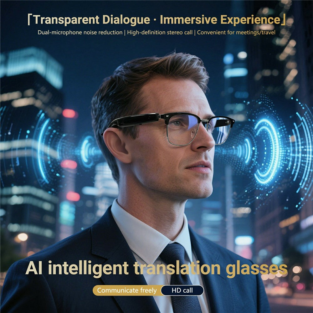 F20 AI Translation Wireless Headset Smart Eyewear Bluetooth-compatible Music Calls Intelligent Glasses