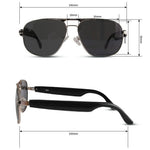 GS02 Polarized Lens Aviator Glasses AI Translation Smart Eyewear Bluetooth-compatible Music Eyeglasses