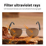 GS02 Polarized Lens Aviator Glasses AI Translation Smart Eyewear Bluetooth-compatible Music Eyeglasses