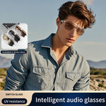 GS02 Polarized Lens Aviator Glasses AI Translation Smart Eyewear Bluetooth-compatible Music Eyeglasses