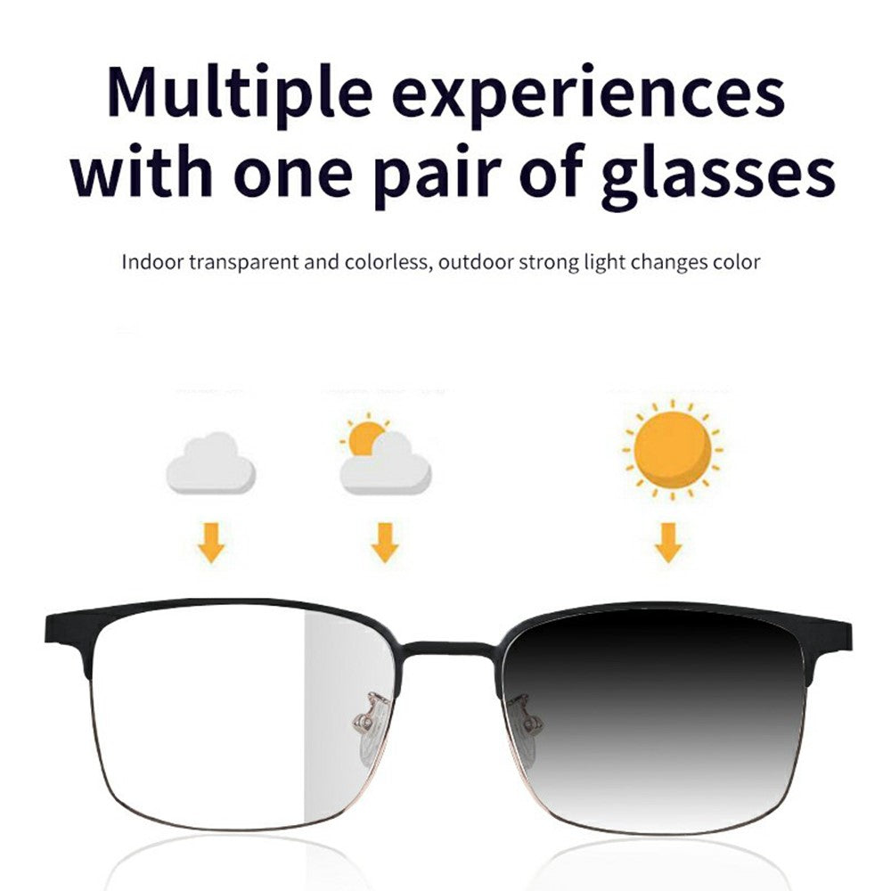 GS06 Wireless Music Earphone AI Translation Bluetooth-compatible Glasses Anti Blue Light Photochromic Lens Smart Eyewear