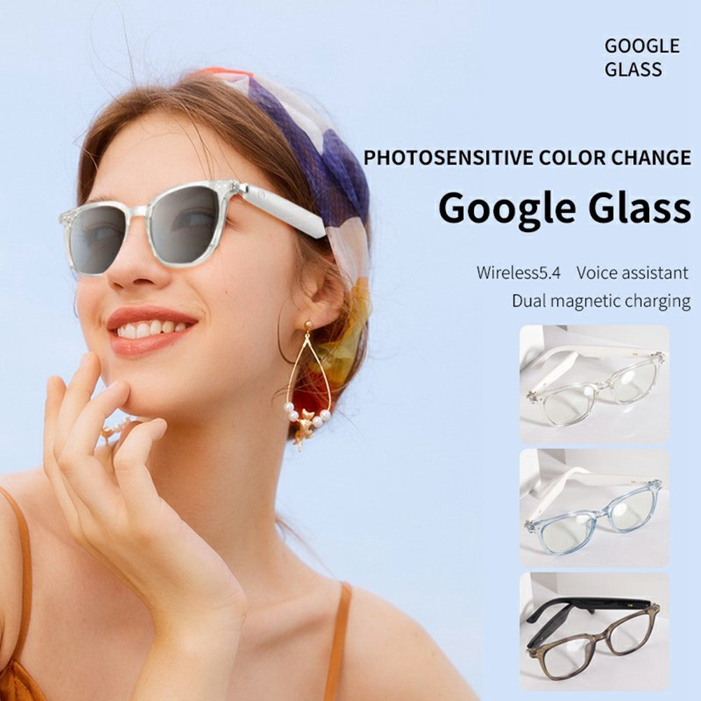GS07 UV400 Photochromic Lens Bluetooth-compatible Music Call Glasses AI Translation Smart Eyewear