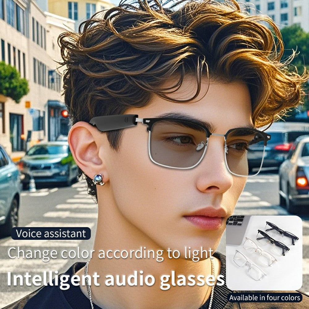 GS13 Photochromic Lens Smart Eyewear AI Translation Wireless Headset Bluetooth-compatible Glasses