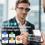 GS13 Photochromic Lens Smart Eyewear AI Translation Wireless Headset Bluetooth-compatible Glasses