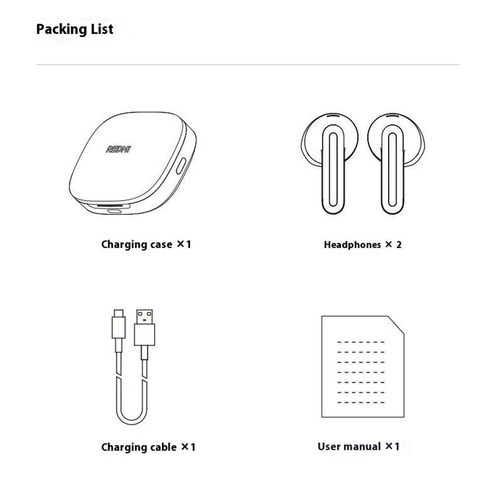 XIAOMI Redmi Buds 7S Bluetooth-compatible Earbuds Semi In Ear Active Noise Cancelling Earphones (Chinese Version)