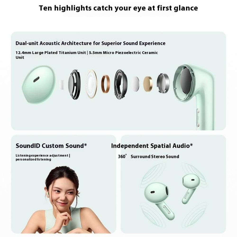 XIAOMI Redmi Buds 7S Bluetooth-compatible Earbuds Semi In Ear Active Noise Cancelling Earphones (Chinese Version)