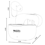 YESIDO TWS38 In Ear Bluetooth-compatible 5.4 Earbuds True Wireless Stereo Touch Control Earphones