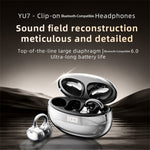 YU7 ENC Noise Reduction Wireless Headphones Clip On Sports Bluetooth-compatible Earphones