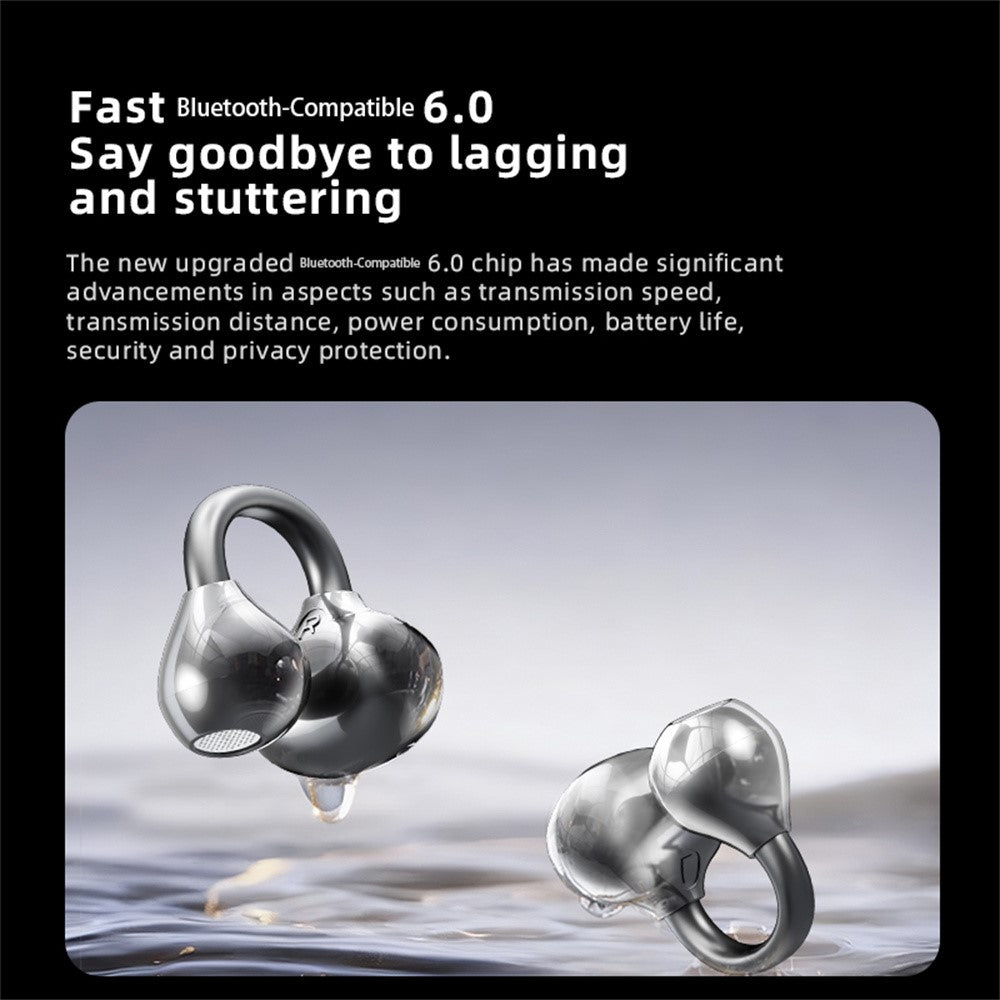 YU7 ENC Noise Reduction Wireless Headphones Clip On Sports Bluetooth-compatible Earphones