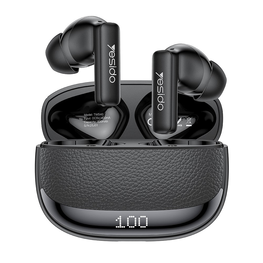 YESIDO TWS40 Bluetooth-Compatible Headphones ANC+ENC Noise Cancellation Wireless Earbuds NTC Temperature Control