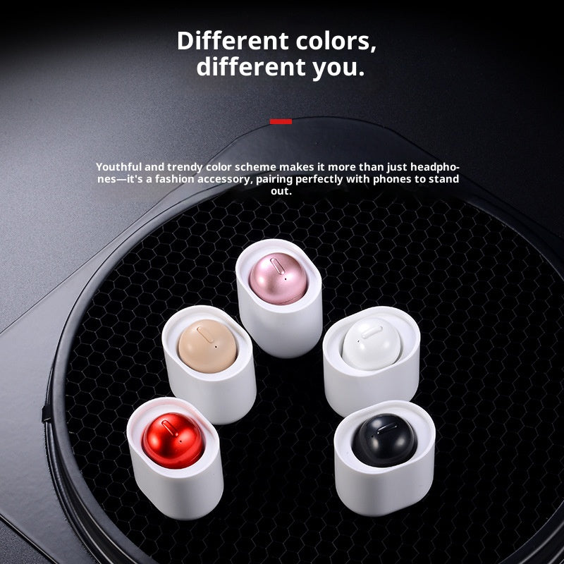X20 Mini Earbud IPX5 Waterproof Single Ear Hidden Handsfree Bluetooth-compatible Headphone with Charging Case