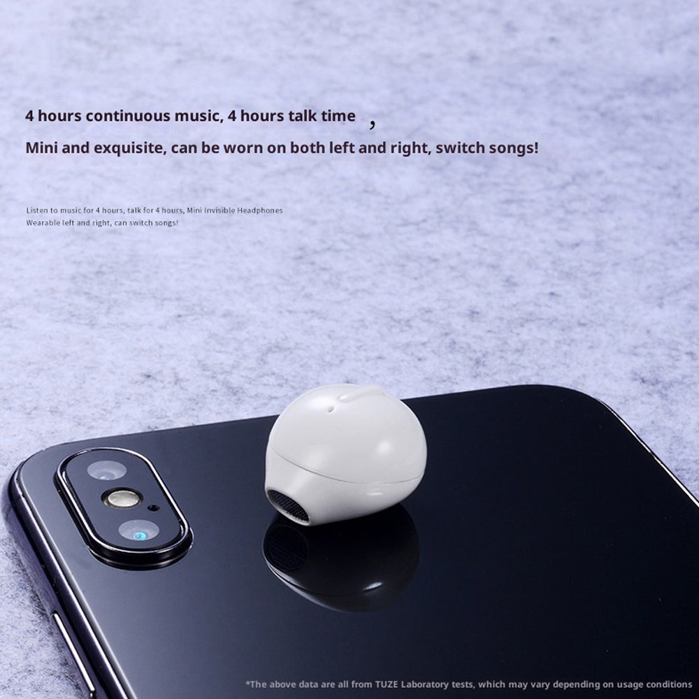 X20 Mini Earbud IPX5 Waterproof Single Ear Hidden Handsfree Bluetooth-compatible Headphone with Charging Case