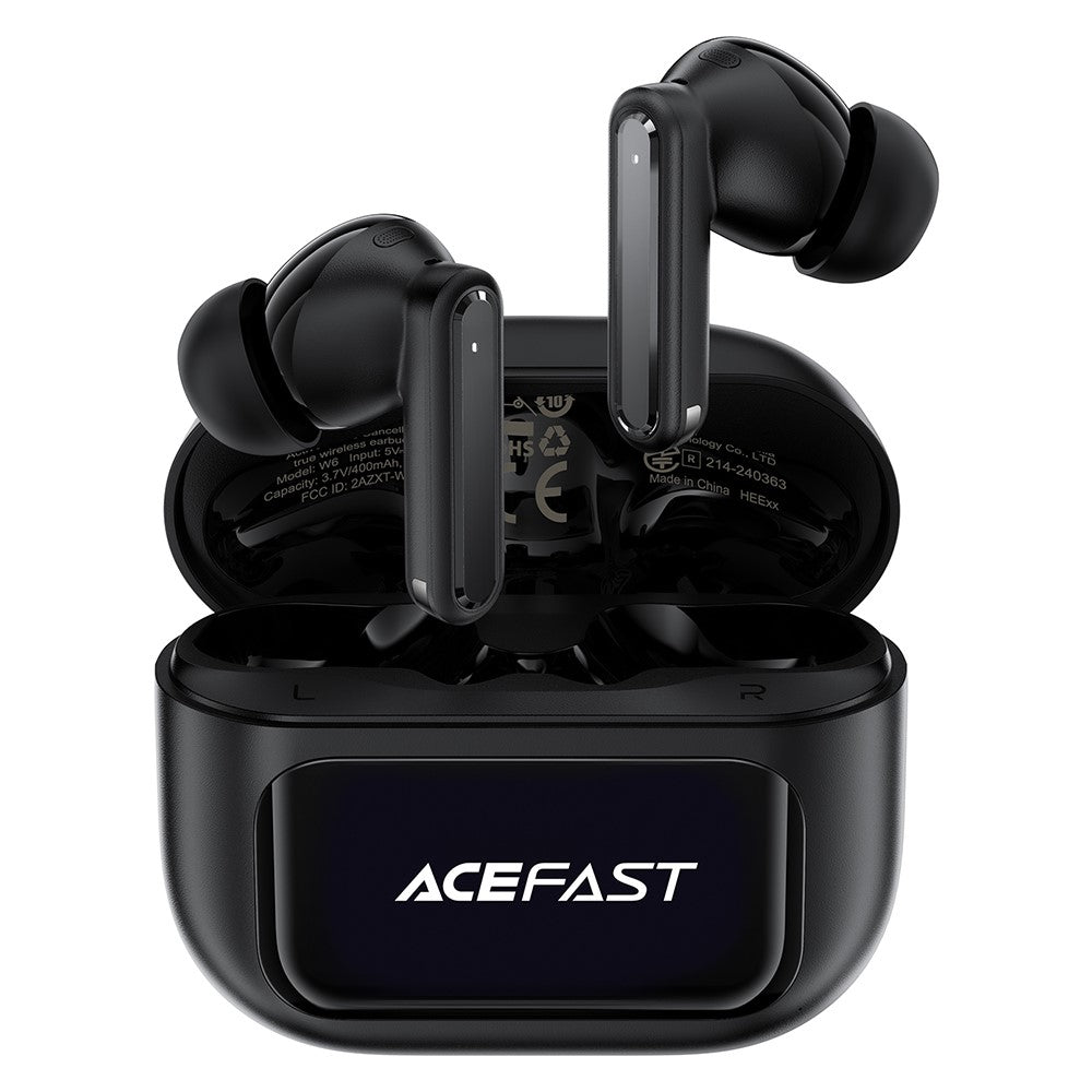 ACEFAST W6 TWS Hörlurar ANC + ENC Brusreducerande Hörlurar med Smart Skärmdisplay