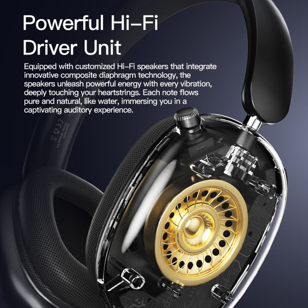 T9 Over-Ear Bluetooth-kompatibla hörlurar Lätta trådlösa hörlurar med HiFi-ljud för kontorsresor och spel
