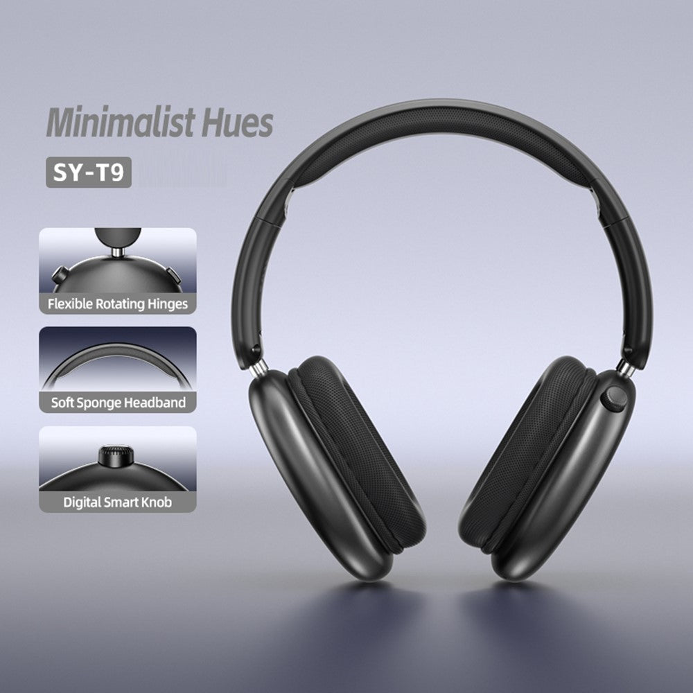 T9 Over-Ear Bluetooth-kompatibla hörlurar Lätta trådlösa hörlurar med HiFi-ljud för kontorsresor och spel