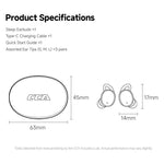 CCA Sleep Smart ANC Noise Cancelling Earbuds 6mm Dynamic Driver In-Ear Bluetooth-Compatible 5.4 Stereo Sleep Earphones