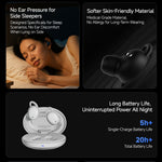 CCA Sleep Smart ANC Noise Cancelling Earbuds 6mm Dynamic Driver In-Ear Bluetooth-Compatible 5.4 Stereo Sleep Earphones