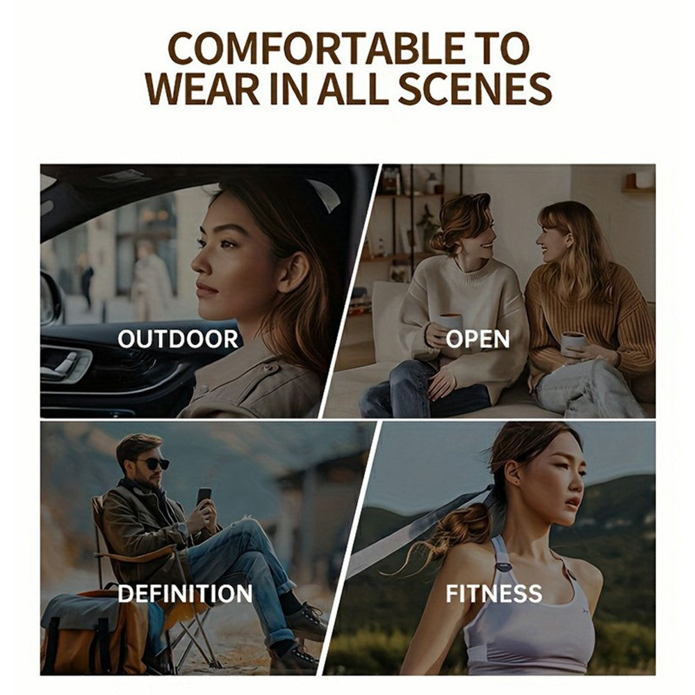AIGO SJ225 Over-Ear Hook True Wireless Earphones Bluetooth-Compatible High Sound Earbuds with Charging Case